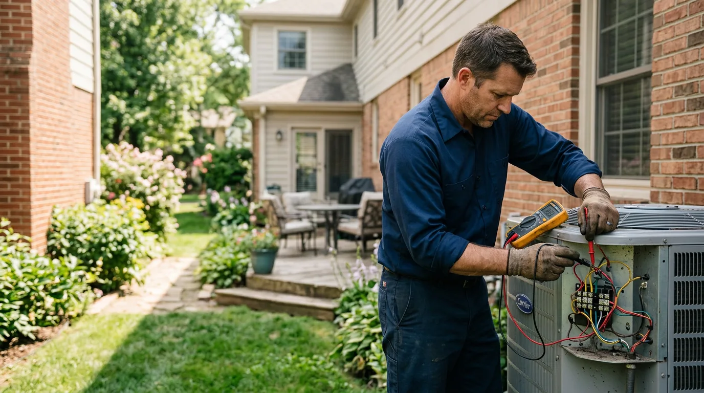 HVAC technician working near Blue Rapids, KS
